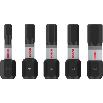 BOSCH PRO Impact Bit-Set 5-teilig 25 mm (H3/H4/H5x2/H6) 1/4" Hex