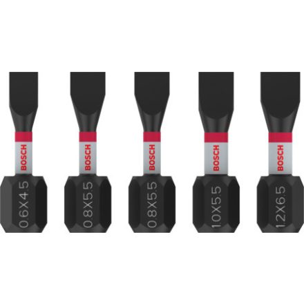 BOSCH PRO Impact Bitset 5-teilig 25mm (SL4,5/SL5,5x3/6,5x1Stück) 1/4" Hex