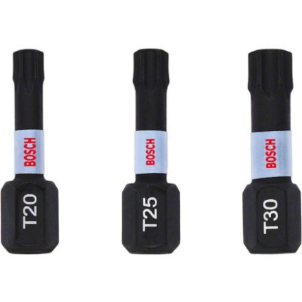 BOSCH Bitsatz 3-teilig Torx T20 / T25 / T30 x 25 mm Impact Control