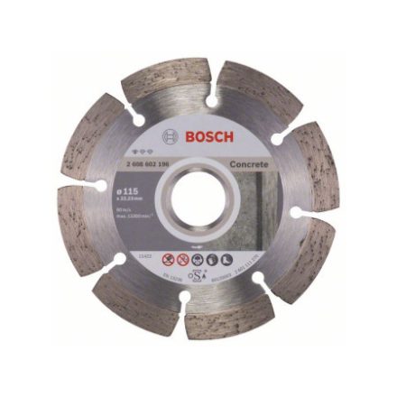 BOSCH Diamant Trennscheibe 115 x 1,6 x 10 x 22,2 mm segmentiert Standard für Beton