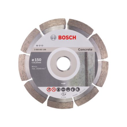 BOSCH Diamant-Trennscheibe 150 x 2,0 x 10 x 22,2 mm segmentiert Standard für Beton