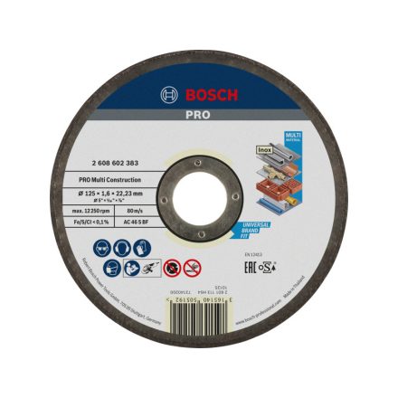 BOSCH PRO Trennscheibe Multi Material 125 x 1,6 x 22,2 mm AC 46 S BF (oSa)