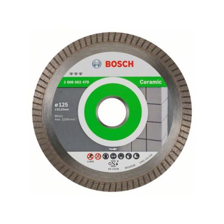 BOSCH Diamant-Trennscheibe 125 x 1,4 x 7,0 x 22,2 mm Turbo Best for Ceramic
