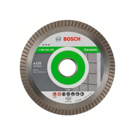 BOSCH Diamant-Trennscheibe 125 x 1,4 x 7,0 x 22,2 mm Turbo Best for Ceramic
