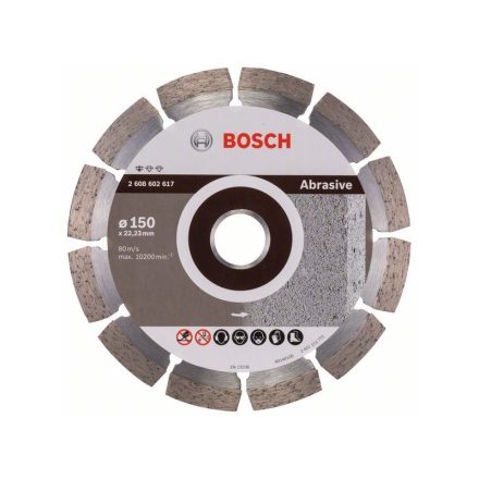 BOSCH Diamant-Trennscheibe 150 x 2,0 x 10,0 x 22,2 mm segmentiert Profi für Schleifmittel