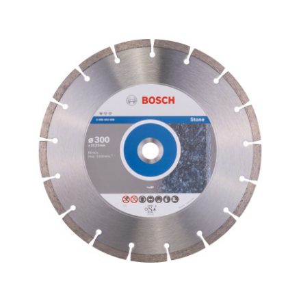 BOSCH Diamanttrennscheibe 300 x 3,1 x 10 x 22,2 mm segmentiert Standard for Stone