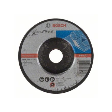 BOSCH Reinigungsscheibe für Metall 125 x 6,0 x 22,2 mm gebogen Standard für Metall A 24 P BF