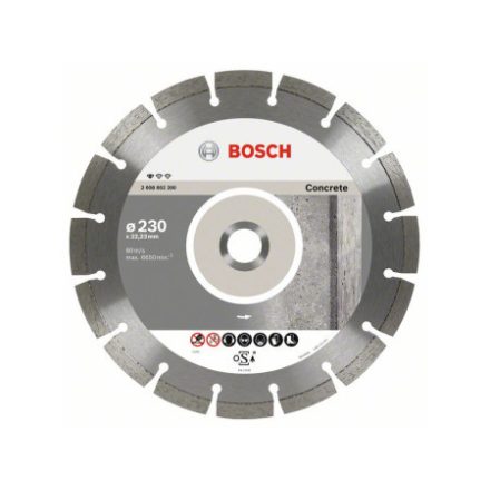 BOSCH Diamant-Trennscheibe 230 x 2,3 x 10 x 22,2 mm segmentiert Standard für Beton (10 Stück)
