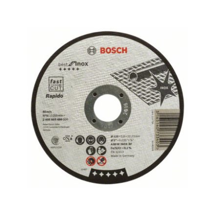 BOSCH Trennscheibe für Metall 125 x 0,8 x 22,2 mm gerade Best for Inox - Rapido