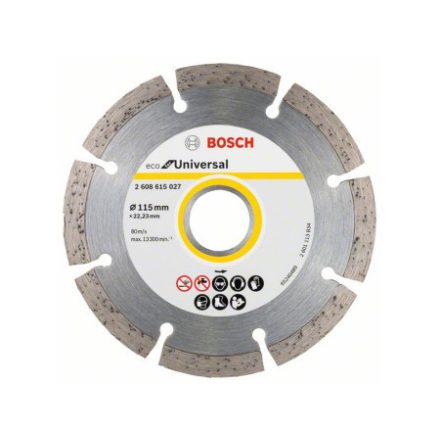 BOSCH Diamantscheibe 115 x 2,0 x 7,0 x 22,2 mm segmentiert ECO für Universal (10 Stück)