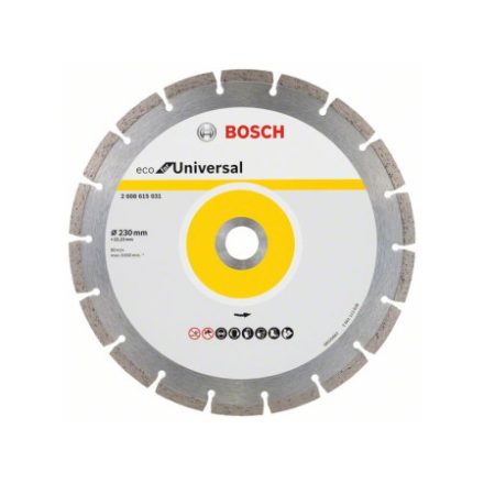 BOSCH Diamanttrennscheibe 230 x 2,6 x 7,0 x 22,2 mm segmentiert ECO for Universal (10 Stück)