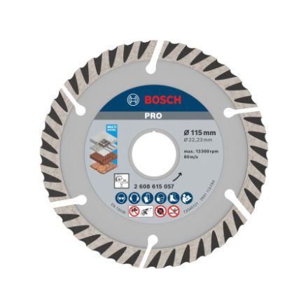 PRO Multi-Material Diamant-Trennscheibe 115 x 2,0 x 10 x 22,2 mm segmentiert