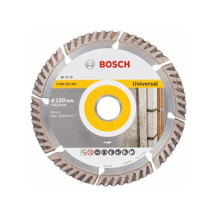 BOSCH Diamant-Trennscheibe 150 x 2,4 x 10 x 22,2 mm segmentiert Standard für Universal