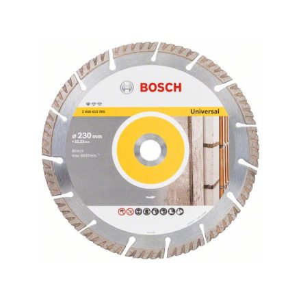 BOSCH Diamanttrennscheibe 230 x 2,6 x 10 x 22,2 mm segmentiert Standard für Universal