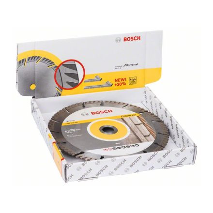 BOSCH Diamant-Trennscheibe 230 x 2,6 x 10 x 22,2 mm segmentiert Standard für Universal (10 Stück)