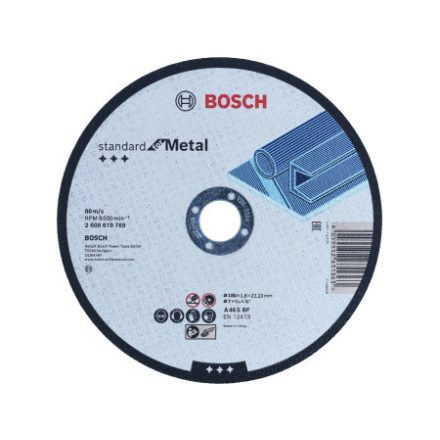 BOSCH Trennscheibe für Metall 180 x 1,6 x 22,2 mm gebogen Standard für Metall A 46 S BF