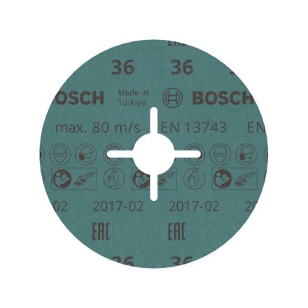 BOSCH PRO Faser-Schleifscheibe für Inox 125 x 22,2 mm / P36 Keramik konisch