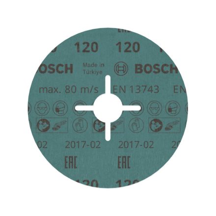 BOSCH PRO Fiberscheibe für Inox 125 x 22,2 mm / P120 Keramik gekerbt