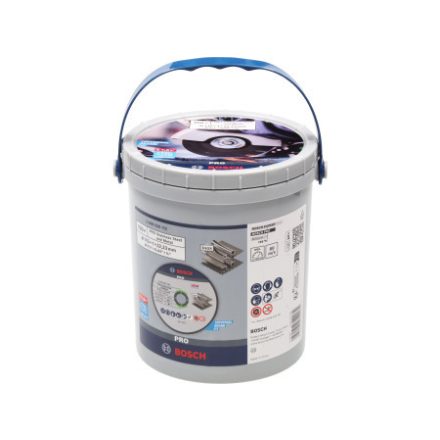 BOSCH PRO Trennscheibe für Inox/Metall 115 x 1,0 x 22,2 mm St. Steel & Metal Eimerverpackung (100 Stück)