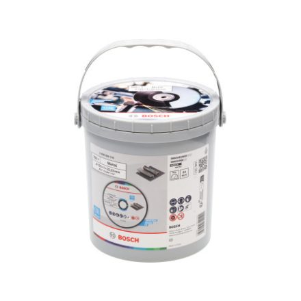 BOSCH Trennscheibe für Metall 125 x 1,0 x 22,2 mm Standard für Metall in Eimerverpackung (100 Stück)