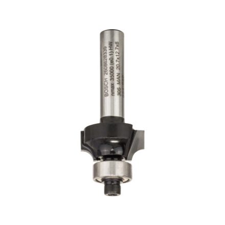 BOSCH Hartmetall-Abrundfräser mit Kugellager 20,7 (r=4 mm) x 10,5 x 53 x 8 mm
