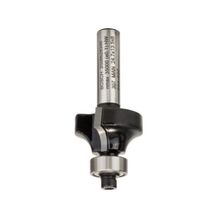 BOSCH Hartmetall-Abrundfräser mit Kugellager 24,7 (r=6 mm) x 13,2 x 53 x 8 mm