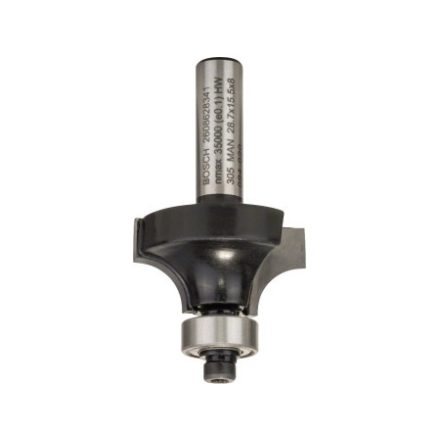 BOSCH Hartmetall-Abkantfräser mit Kugellager 28,7 (r=8 mm) x 15,2 x 53 x 8 mm