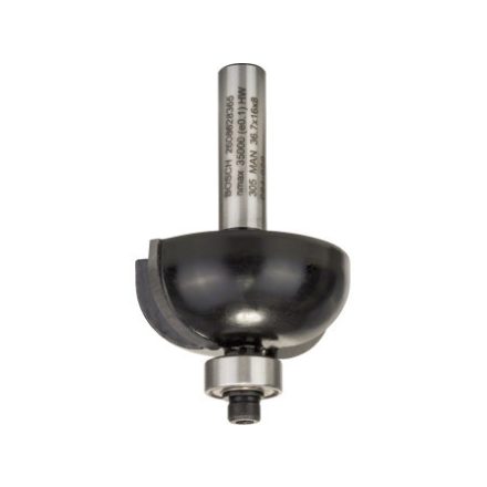 BOSCH Hartmetall-Kugellager-Hohlkehlfräser 36,7 (r=12 mm) x 16 x 58 x 8 mm