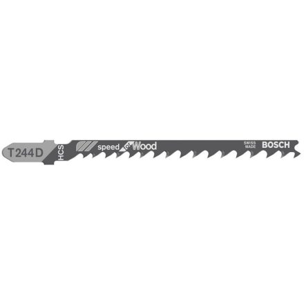 BOSCH Säbelsägeblatt für Holz T 244 D 100/4,0-5,2 mm für Kurvenschnitte (3 Stück)