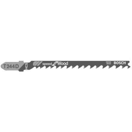 BOSCH Säbelsägeblatt für Holz T 244 D 100/4,0-5,2 mm für Kurvenschnitte (3 Stück)