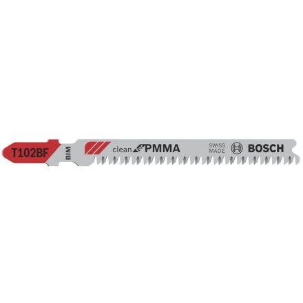 BOSCH Decoupage-Sägeblatt für PVC T 102 BF 92/1,8 mm Bimetall (3 Stück)