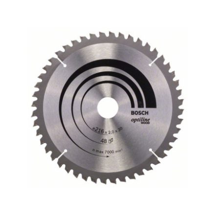 BOSCH Sägeblatt für Holz 216 x 30 x 2,0 mm / 48T Optiline Wood ATB