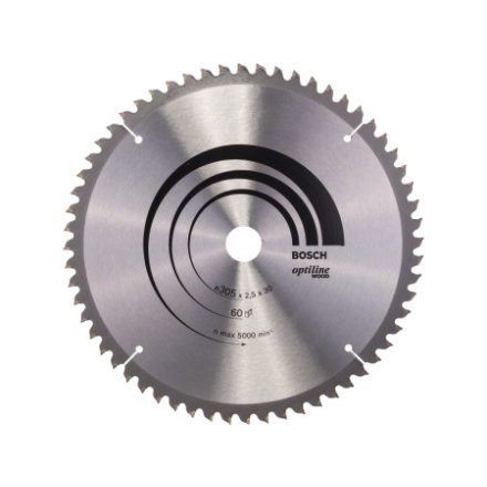 BOSCH Kreissägeblatt für Holz 305 x 30 x 2,5 mm / 60T Optiline Wood ATB / N