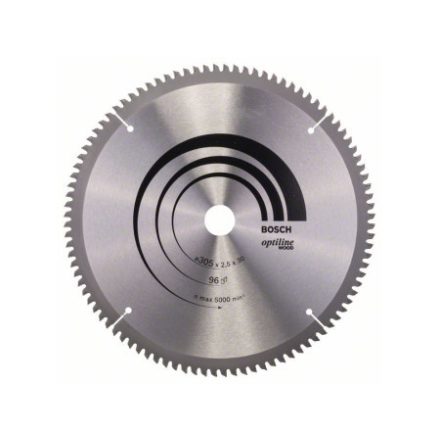 BOSCH Sägeblatt für Holz 305 x 30 x 2,5 mm / 96T Optiline Wood ATB