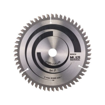 BOSCH Sägeblatt universal 190 x 20/16 x 2,4 mm / 54T MultiMaterial HLTCG