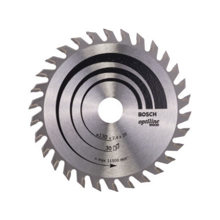 BOSCH Sägeblatt für Holz 130 x 20/16 x 2,4 mm / 30T Optiline Wood ATB