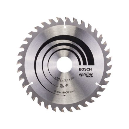 BOSCH Sägeblatt für Holz 184 x 30 x 2,6 mm / 36T Optiline Wood ATB