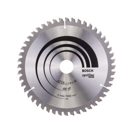 BOSCH Sägeblatt für Holz 216 x 30 x 2,8 mm / 48T Optiline Wood ATB / N