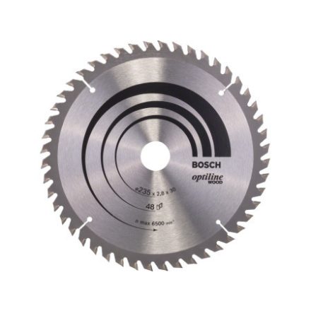 BOSCH Sägeblatt für Holz 235 x 30/25 x 2,8 mm / 48T Optiline Wood ATB