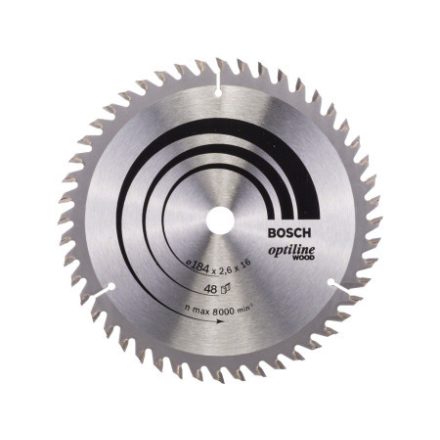 BOSCH Sägeblatt für Holz 184 x 16 x 2,6 mm / 48T Optiline Wood ATB
