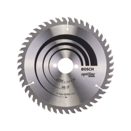 BOSCH Sägeblatt für Holz 190 x 30 x 2,0 mm / 48T Optiline Wood ATB
