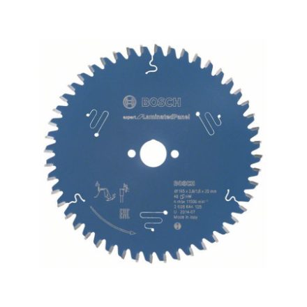 BOSCH Sägeblatt für Schichtstoffplatten 165 x 20 x 2,6 mm / 48T Expert for LaminatedPanel