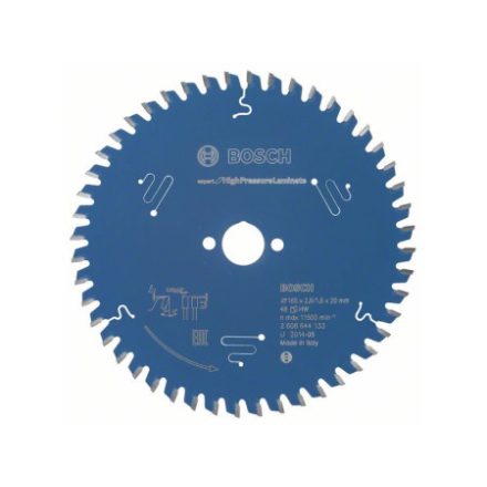 BOSCH Sägeblatt für Schichtstoffplatten 165 x 20 x 2,6 mm / 48Z Experte für Hochdrucklaminat