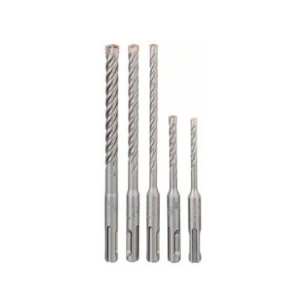 BOSCH 5X Gesteinsbohrer-Set 5-teilig vierschneidig SDS-Plus (5 / 6 x 110 mm; 6 / 8 / 10 x 160 mm)