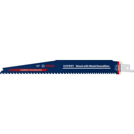 BOSCH EXPERT S1167 XHM Wood with Metal Demolition Hartmetall-Zahnsäbelsägeblatt, 1 Stk