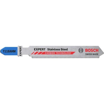 BOSCH EXPERT Entkopplungssägeblatt für Inoxplatten T 118 AHM 83/1,1 mm Hartmetallzähne (3 Stück)