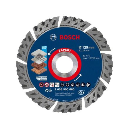 BOSCH EXPERT Diamant-Trennscheibe 125 x 2,2 x 12 x 22,2 mm segmentiertes MultiMaterial