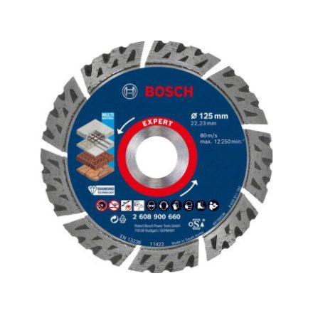 BOSCH EXPERT Diamant-Trennscheibe 125 x 2,2 x 12 x 22,2 mm segmentiertes MultiMaterial