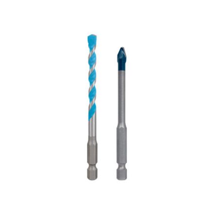 BOSCH EXPERT HEX-9 Hard Ceramic + Universal Bohrschaft 6 mm 1/4" Bit-Aufnahme (2 Stück)