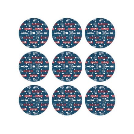 BOSCH EXPERT O780 Klett Schleifscheiben-Set 9-teilig 150 mm mit Keramikgranulat